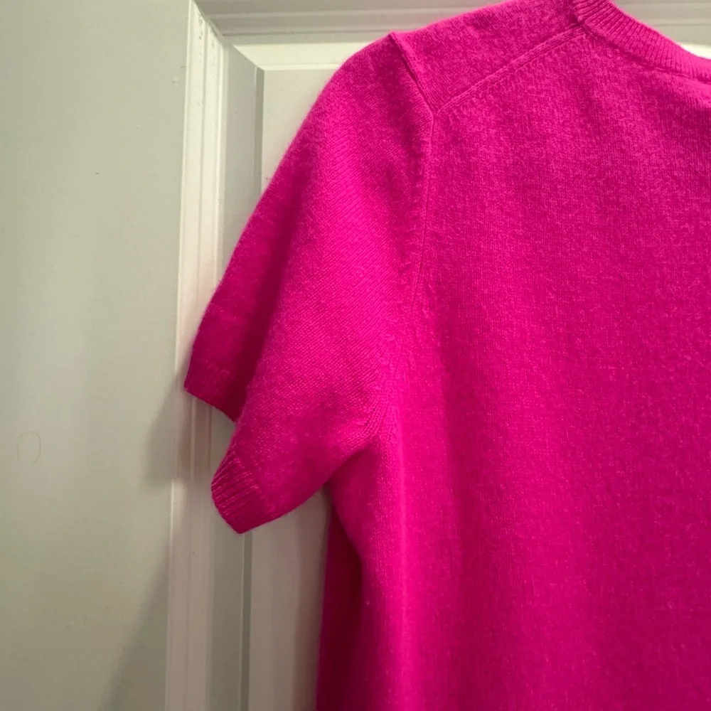 Vibrant Pink Short Sleeve Sweater - Picture 6 of 7